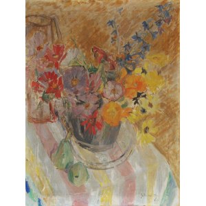 Malarz nieokreślony, XX w., Kwiaty w wazonie, 1966