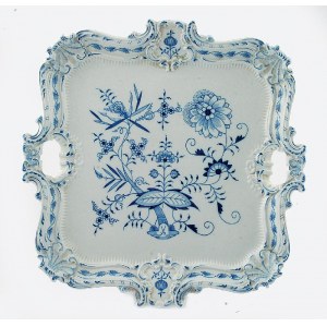 Manufaktura Porcelany w Miśni, Taca kwadratowa z dekoracją Zwiebelmuster