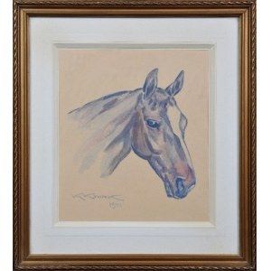 Karol KOSSAK (1933-2004), Kopf eines Pferdes, 1941
