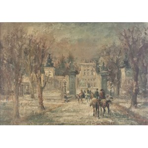 Jan BETLEY (1908-1980), Horseback walk to Wilanów - Wilanów in winter, 1942