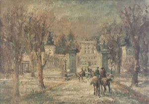 Jan BETLEY (1908-1980), Konny spacer do Wilanowa - Wilanów zimą, 1942