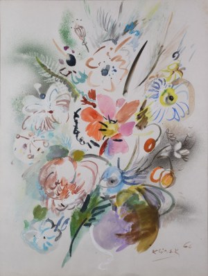 Ludwik KLIMEK (1912-1992), Bukiet kwiatów, 1966