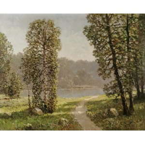 Konstanty MACKIEWICZ (1894-1985), Summer landscape with a pond