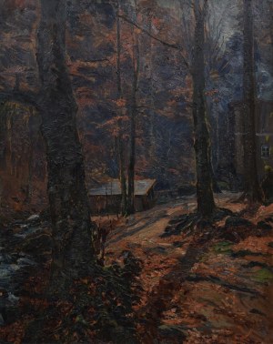 Georg WICHMANN (1876-1944), Bukowy las - Jesienny pejzaż z Sudetów