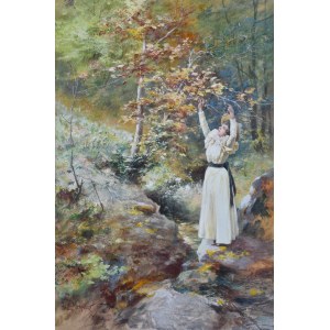 Pawel MERWART (1855-1902), Woman by the stream