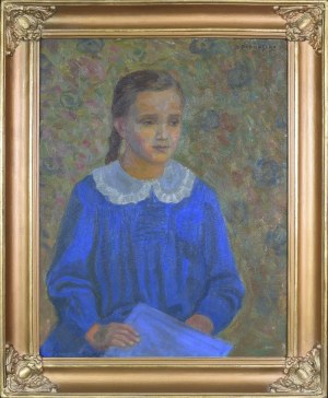 Zbigniew PRONASZKO (1885-1958), Portret Basi w niebieskiej sukience, 1952