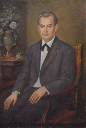 Eugeniusz GROTTO-ŚLEPIKOWSKI (1903-1968), Portret Ignacego Brzezińskiego - prezesa kuśnierzy w m. Łodzi