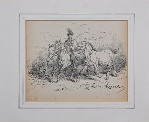 Juliusz KOSSAK (1824-1899), Trójka koni krakowskich