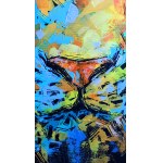 Alisa Savitska, Léopard bleu jaune, 2023.