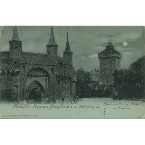 Krakow - Rondel and Florian Gate, so called moonlight, 1899