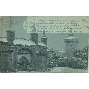 Kraków - Rondel i Brama Floryańska, tzw. księżycówka, 1900