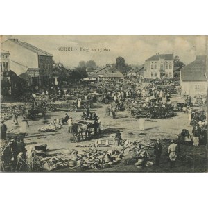 Rudki - Targ na rynku, ok. 1915