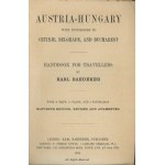 Baedeker Karl - Austria-Hungary with Excursions to Cetinje, Belgrade, and Bucharest. Handbook for Travellers by ... 11th Ed. revised and augmented. Leipzig 1911 K. Baedeker.