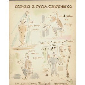 Pamiętnik Leszka Wawrzeckiego - Wpisy m.in. B. Rychter Janowskiej, A. Karpińskiego, K. I. Gałczyńskiego, l. 30-40. XX w.