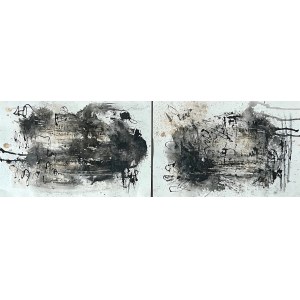 Monika KARGOL (nar. 1969), Alegorie zamračeného dne, diptych, 2020