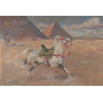 Jerzy KOSSAK (1886-1955), Der Flug einer arabischen Bachmat durch die Wüste (1942)