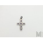 Cross with amethysts - 925 silver