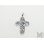 Perleťový křížek - stříbro 925