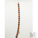 Bracelet with natural amber - 925 silver