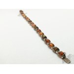 Bracelet with natural amber - 925 silver