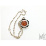 Necklace with natural amber - 925 silver