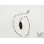 Necklace with natural amber - 925 silver