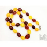 Necklace of natural amber - 925 silver