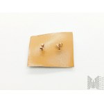 Gold earrings with zircons - 375 gold