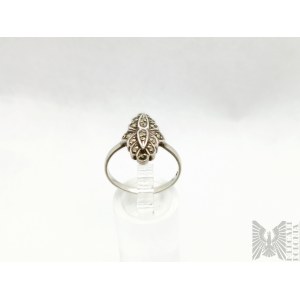 Ring with marcasites - sterling silver 835