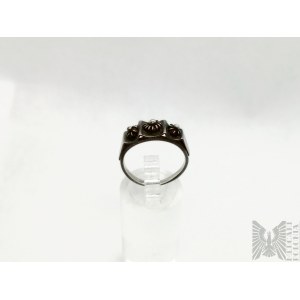 Prsten s květinovým motivem - stříbro 875