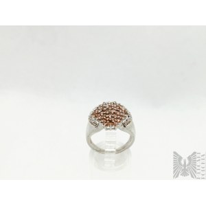 Ring with zircons - 925 silver