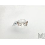 Prsten s přírodními zirkony - stříbro 925 s certifikátem