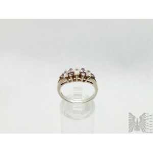 Ring with zircons - 925 silver