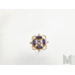Ring with amethysts - 925 silver