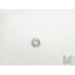 Pendant with diamonds - white gold 585, has a cetificate