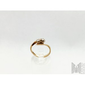 Diamantový prsten - 375 zlatý