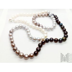 Freshwater cultured pearl necklace - 925 silver