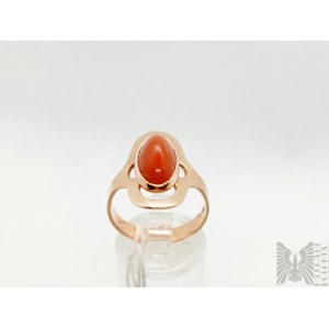 Ring with carnelian - gold 583