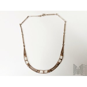 Perlmutt-Halskette - 925 Silber