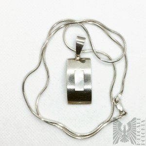 Sterling silver necklace with mother of pearl - 925 silver
