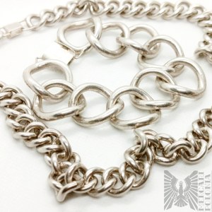 Set aus Armband und Kette, Design ORNO - 925 Silber