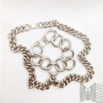 Komplet bransoletka i łańcuch, wzór ORNO - srebro 925