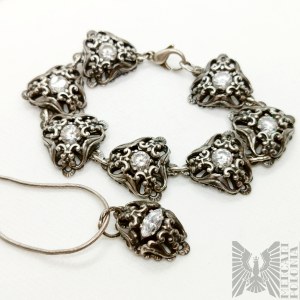 Stříbrná sada: náramek a náhrdelník - stříbro 925, Gdaňsk