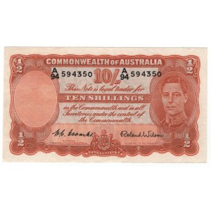 Australia 10 Shillings 1952 (ND)