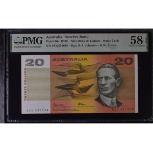 Australia 20 Dollars 1985 PMG 58 Choice About Unc EPQ