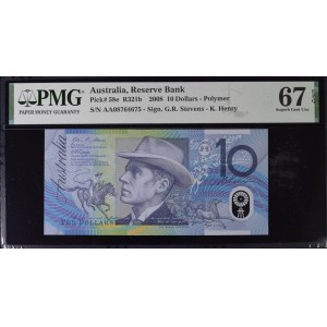 Australia 10 Dollars 2008 PMG 67 Superb Gem Unc EPQ