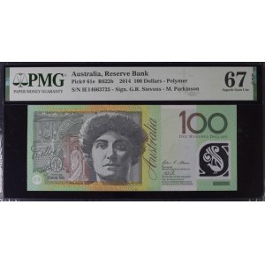 Australia 100 Dollars 2014 PMG 67 Superb Gem Unc EPQ