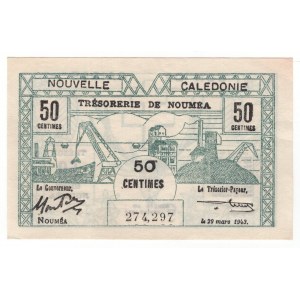 New Caledonia 50 Centimes 1943
