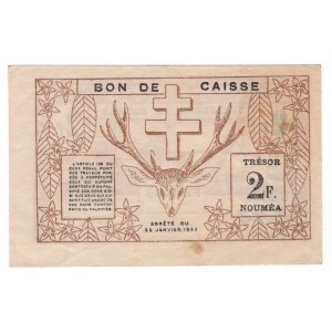 New Caledonia 2 Francs 1943