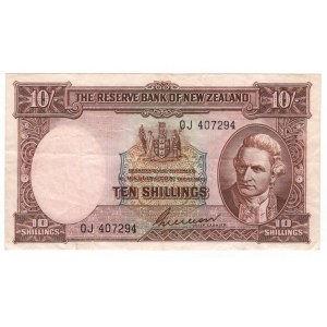 New Zealand 10 Shillings 1955 - 1956 (ND)